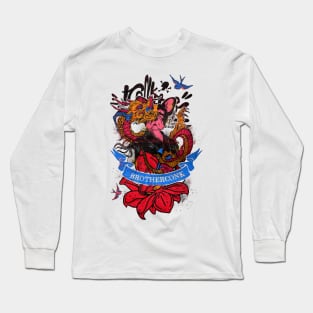 dragon pug lady fantasy Long Sleeve T-Shirt